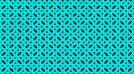 Square shape geometric pattern background design | Seamless pattern background with stroke, dot, line shape with teal background colour for texture, presentation, banner, decoration