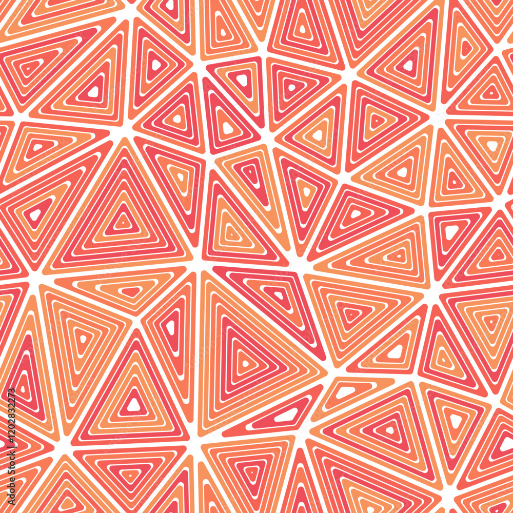 Poster abstract background with geometric mosaic shapes. large triangles size. multiple repeated inner tria