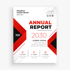 stylish annual report red brochure flyer for presentation
