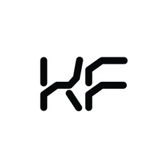 KF monogram logo design letter text name symbol monochrome logotype alphabet character simple logo