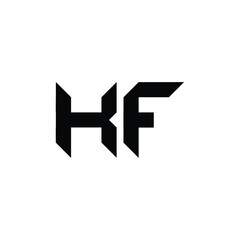 KF monogram logo design letter text name symbol monochrome logotype alphabet character simple logo
