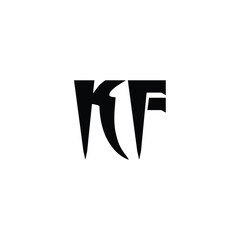 KF monogram logo design letter text name symbol monochrome logotype alphabet character simple logo