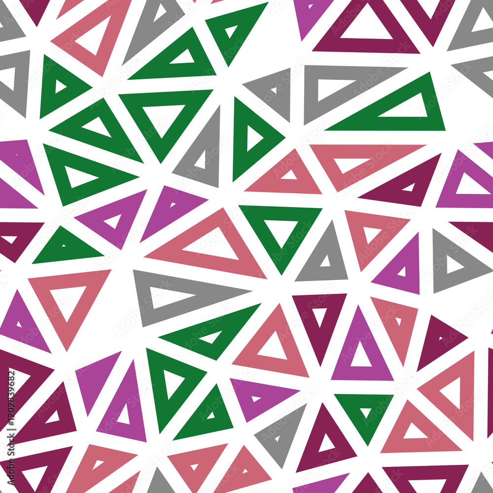 Poster triangles background design. medium triangles size. multiple colors style. geometric shapes outlined