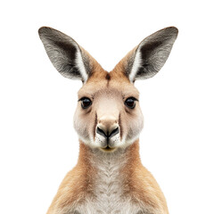 The head of an Australian kangaroo on a transparent background