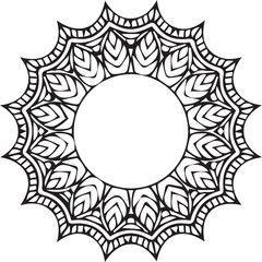Beautiful flower art and mandala vector design