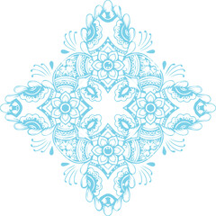 Beautiful flower art and mandala vector design