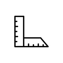 Angle ruler icon line vector design