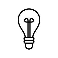 light bulb icon line vector design