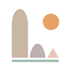 Boho abstract Geometric shapes