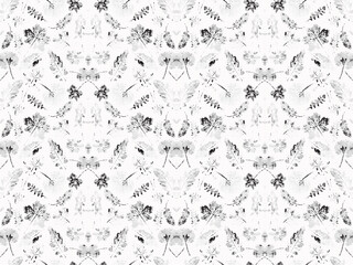 A classic black and white floral wallpaper featuring a checkerboard motif, perfect for enhancing any sophisticated space.