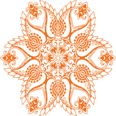 Beautiful flower art and mandala vector design