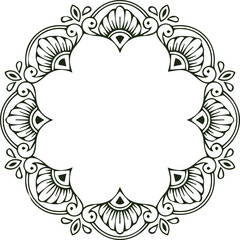 Beautiful flower art and mandala vector design