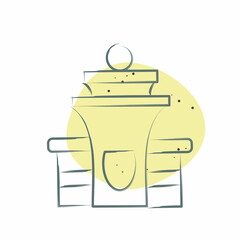 Icon Control Tower. related to Travel symbol. Color Spot Style. design editable