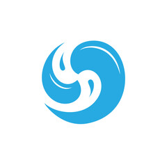 Obraz premium Water Splash Flow Element Logo Icon