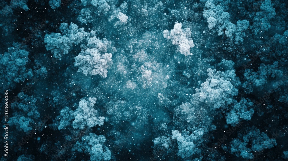 Aufkleber magnificent abstract background with soft blue and white particles floating in a dreamlike atmospher
