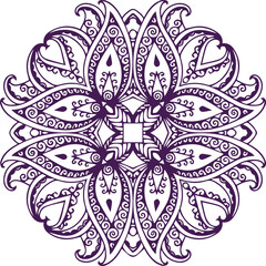 Beautiful flower art and mandala vector design