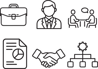 Business Icons Set - Professional, Collaboration & Workflow