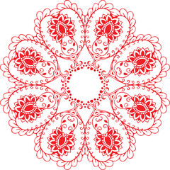 Beautiful flower art and mandala vector design