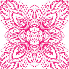 Beautiful flower art and mandala vector design