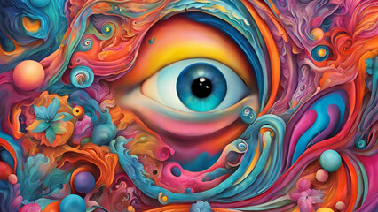 Surrealist background, ultra detailed, colorfu