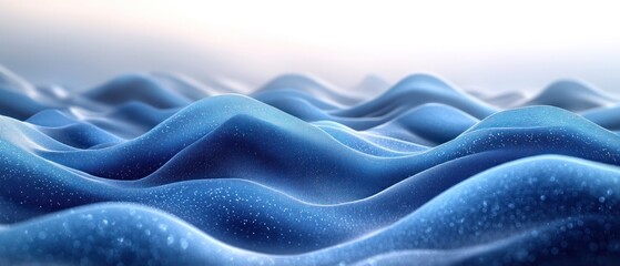 Obraz premium Serene Blue Ocean Waves Undulating Under Soft Morning Light at the Coast