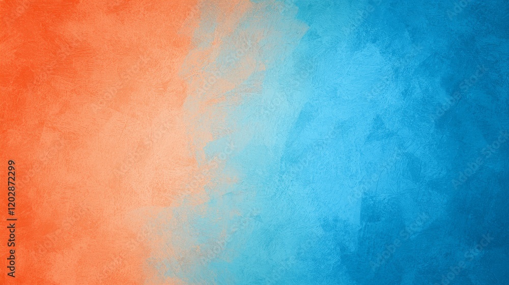 Poster a textured gradient background blending orange and blue hues for design use.