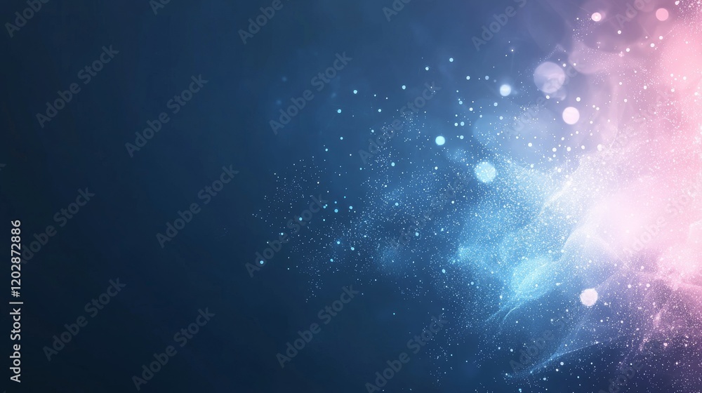 Poster a vibrant abstract background with soft light effects and sparkles.