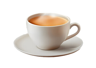 Fototapeta premium Cup of hot coffee on a transparent background. isolated background.