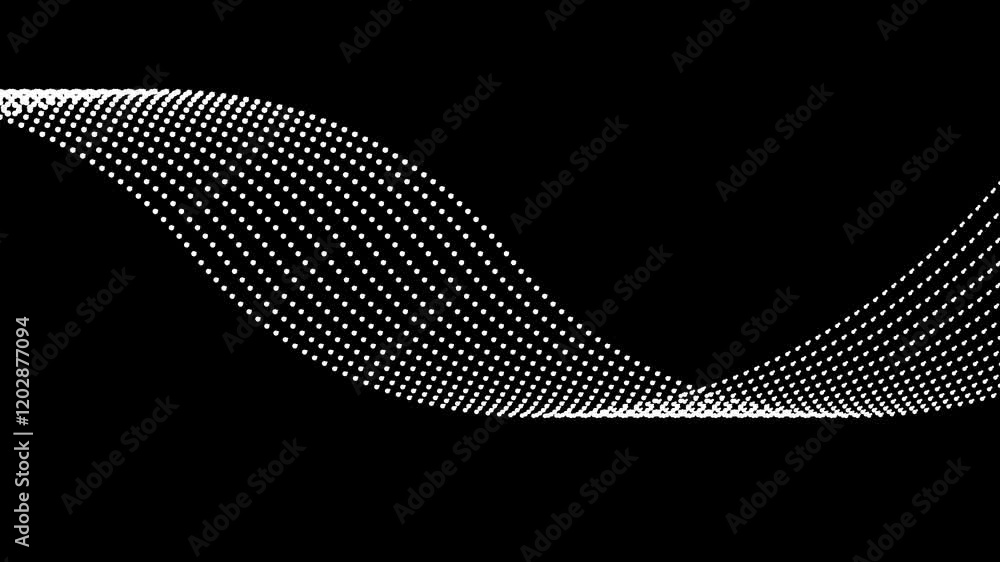 Poster abstract wave technology background with white color digital dot background. abstract multicolored s