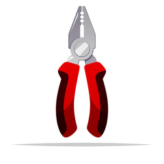Pliers tool vector isolated illustration