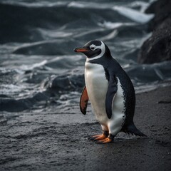Fototapeta premium penguin in polar regions