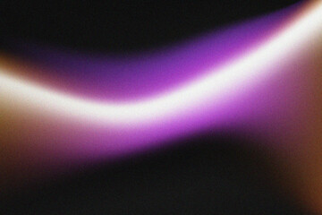 Abstract glowing white and purple curve on a dark gradient background with soft grainy texture for poster, header, cover, wallpaper, banner, backdrop design