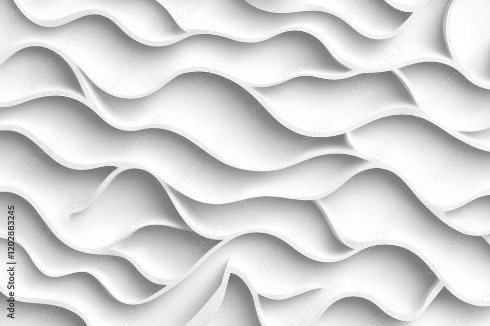 Canvas Prints elegant white wavy paper texture background for modern design and creative projects.