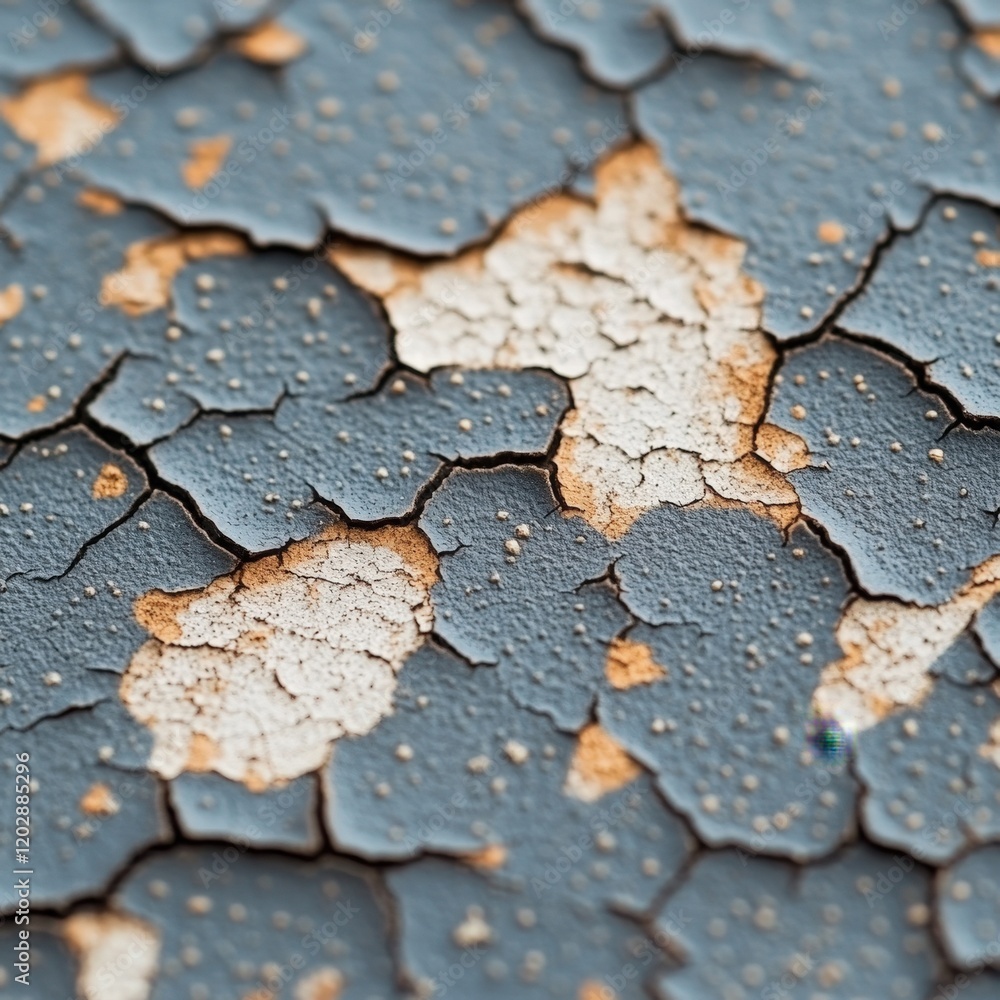 Poster high-resolution macro image of textured peeling paint with a unique aesthetic appeal for artistic an
