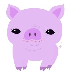 Fototapeta premium ピンク色の豚ちゃん