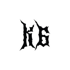 KG monogram logo design letter text name symbol monochrome logotype alphabet character simple logo