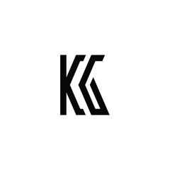 KG monogram logo design letter text name symbol monochrome logotype alphabet character simple logo