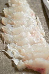 Sashimi, fresh raw fish dish