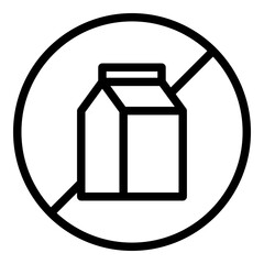 Dairy free icon. Vector line icon