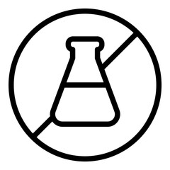 Preservative free icon. Vector line icon