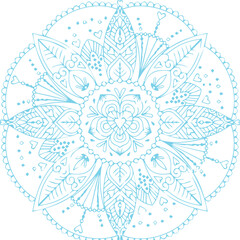 Beautiful flower art and mandala vector design