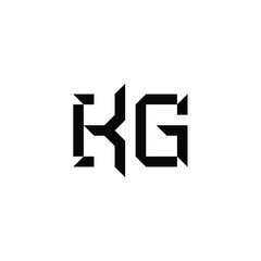 KG monogram logo design letter text name symbol monochrome logotype alphabet character simple logo