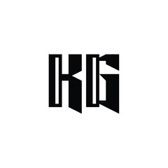 KG monogram logo design letter text name symbol monochrome logotype alphabet character simple logo