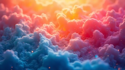 Bright multi-colored patterns on a beautiful background, gradients and transitions