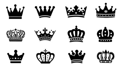 crown symbol icons illustration vector