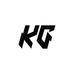 KG monogram logo design letter text name symbol monochrome logotype alphabet character simple logo