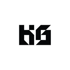 KG monogram logo design letter text name symbol monochrome logotype alphabet character simple logo