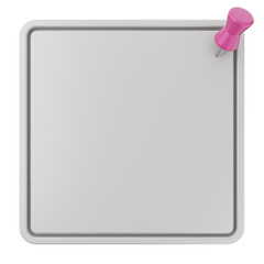 3d pin sticky note paper text box
