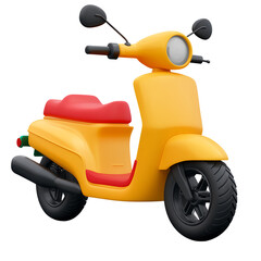 A vibrant yellow scooter, ready for a fun ride!