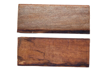 Oblong decorative old wooden signboard made of natural wood. sign board background. plank wood isolated for design art work or add text message.